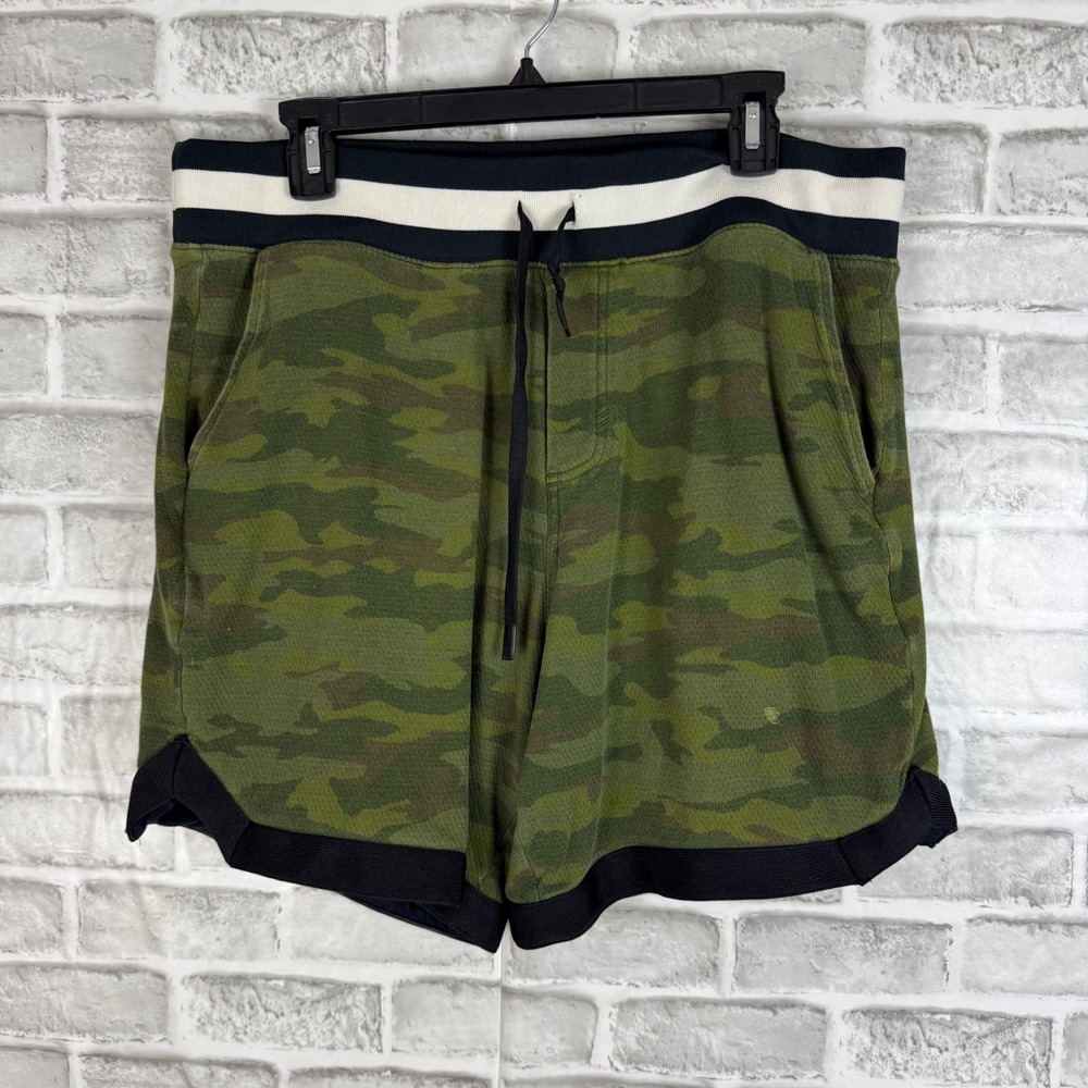 Municipal Sport Utility Gear Mens Camo Knit Shorts Green Camouflage Size Large